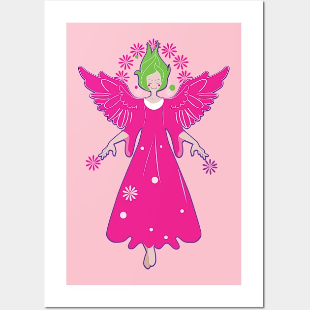 Pink Spring Angel Wall Art by emma17